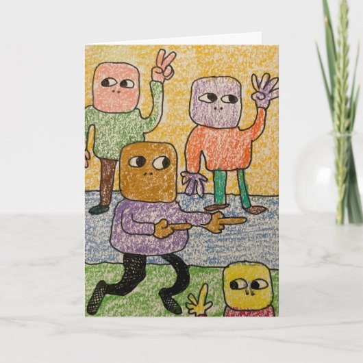 Different Color People Joyeux Anniversaire Card Kaart (Voorkant)