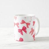 Different colours of pink bows  koffiemok (Voorkant rechts)