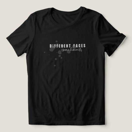 Different Faces  Tri-Blend Shirt (Design voorkant)
