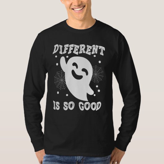Different Is So Good  Halloween Ghost Spiderweb Gr T-shirt (Voorkant)