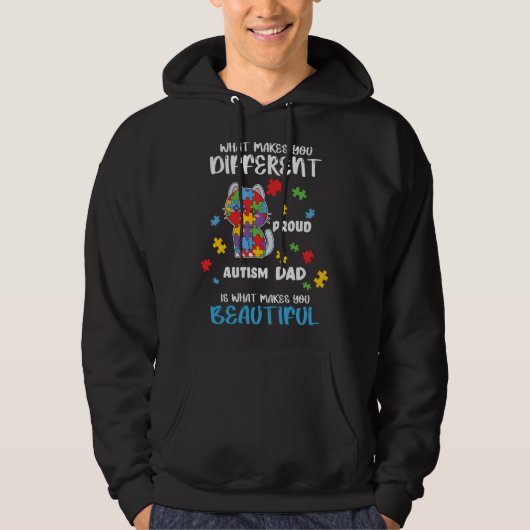 Different Is What Make You Beautiful Proud Autism  Hoodie (Voorkant)