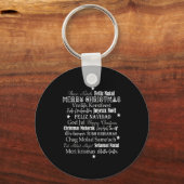 Different Languages Of Merry Christmas T Shirt  Sleutelhanger (Voorkant)