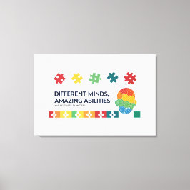 Different Minds Amazing Abilities Awareness Art Canvas Afdruk