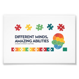 Different Minds Amazing Abilities Awareness Art Foto Afdruk