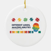 Different Minds Amazing Abilities Awareness Art Keramisch Ornament (Achterkant)