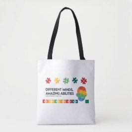 Different Minds Amazing Abilities Awareness Art Tote Bag