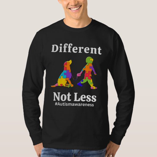 Different Not Less Autism Awareness Acceptance Wom T-shirt (Voorkant)