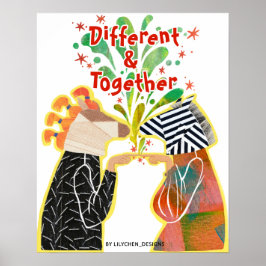 Different & Together Pride Poster – Unity Art Prin