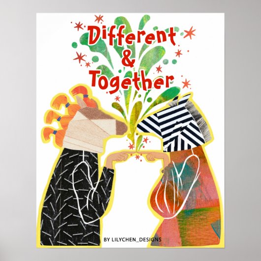 Different & Together Pride Poster – Unity Art Prin (Voorkant)