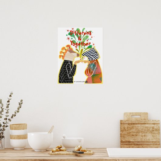 Different & Together Pride Poster – Unity Art Prin (Keuken)