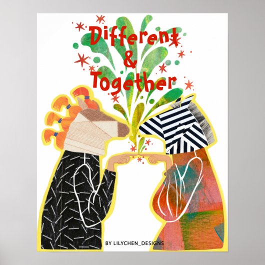 Different & Together Pride Poster – Unity Art Prin (Voorkant)