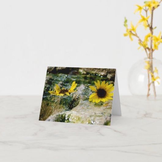 Differentie van Opinion Note Card Kaart (Gele Bloem)