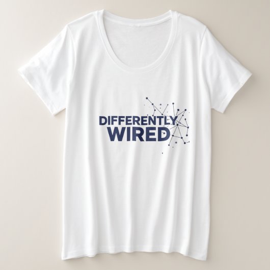 Differently Wired – Autism Awareness Month Blue  Grote Maat T-shirt (Design voorkant)