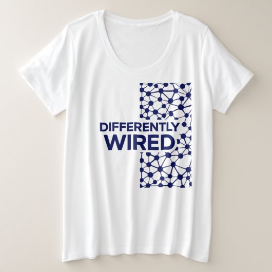 Differently Wired – Autism Awareness Month Blue Grote Maat T-shirt (Design voorkant)