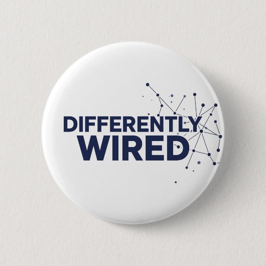 Differently Wired – Autism Awareness Month Blue  Ronde Button 5,7 Cm (Voorkant)