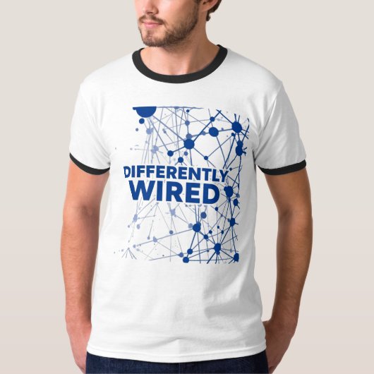 Differently Wired – Autism Awareness Month Blue  T-shirt (Voorkant)