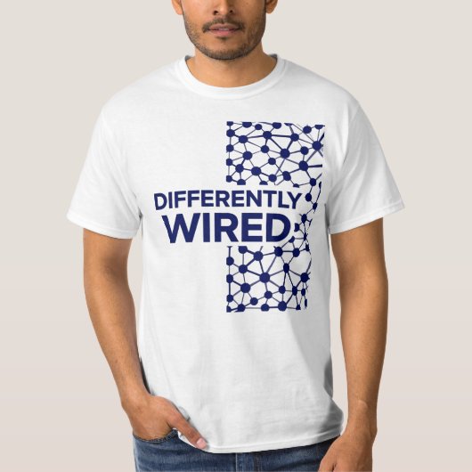 Differently Wired – Autism Awareness Month Blue T-shirt (Voorkant)