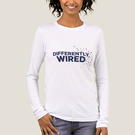 Differently Wired – Autism Awareness Month Blue  Tri-Blend Shirt (Voorkant volledig)
