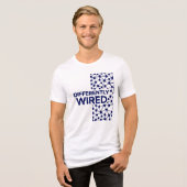 Differently Wired – Autism Awareness Month Blue Tri-Blend Shirt (Voorkant volledig)
