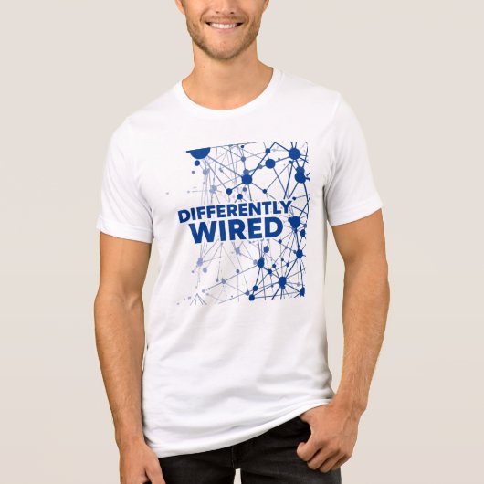 Differently Wired – Autism Awareness Month Blue  Tri-Blend Shirt (Voorkant)