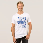 Differently Wired – Autism Awareness Month Blue  Tri-Blend Shirt (Voorkant volledig)