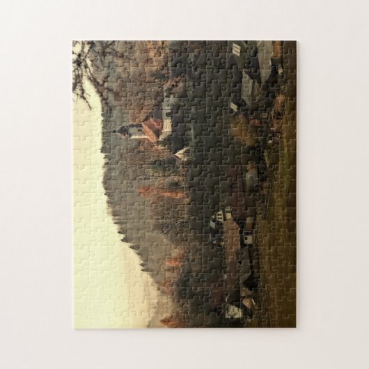 Difficult Jigzaag Puzzles Autumn Village in Poland Legpuzzel (Verticaal)