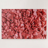 Difficult Red Candy Hearts Cluster Legpuzzel (Horizontaal)