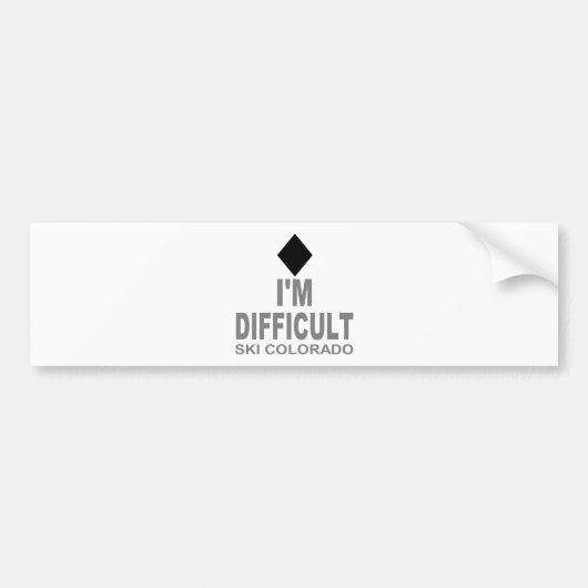Difficult Ski Colorado Bumpersticker (Voorkant)