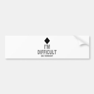 Difficult_Ski_VERMONT Bumpersticker