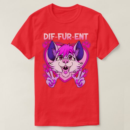DifFurEnt I Fandom I Furries Cosplay 2 T-shirt (Design voorkant)
