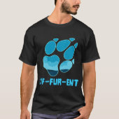 Diffurent Paw Print Furry Fursona T-shirt (Voorkant)