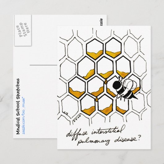 Diffuse Interstitiële longziekte briefkaart (Voorkant / Achterkant)