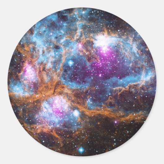 Diffuse Nebula Ronde Sticker (Voorkant)