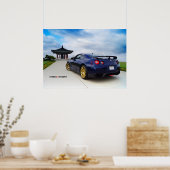"Diffuse" Nissan GT-R35 met Dodger Blue Poster (Keuken)