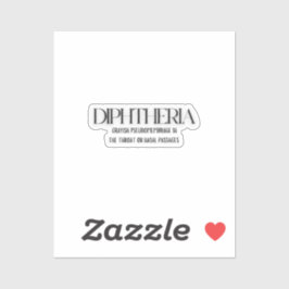 Difterie: een grafische voorstelling sticker