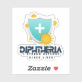 Difterie Studiehulp - Sterke verdediging redt het  Sticker (Vel)