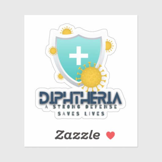 Difterie Studiehulp - Sterke verdediging redt het  Sticker (Vel)