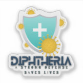Difterie Studiehulp - Sterke verdediging redt het  Sticker (Voorkant)