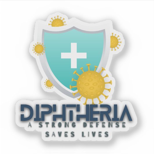 Difterie Studiehulp - Sterke verdediging redt het  Sticker (Voorkant)