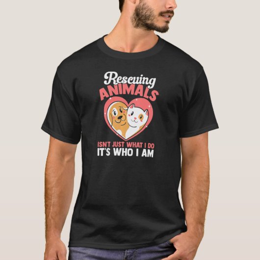 Dig Cat Animal Rescue Cute Rescuing Animals. T-shirt (Voorkant)