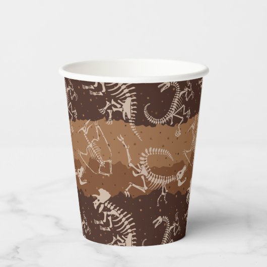 Dig Dino Dig Papieren Bekers (Achterkant)