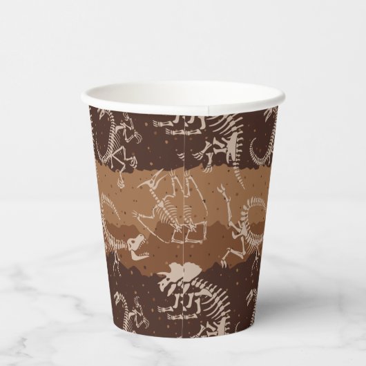 Dig Dino Dig Papieren Bekers (Rechts)