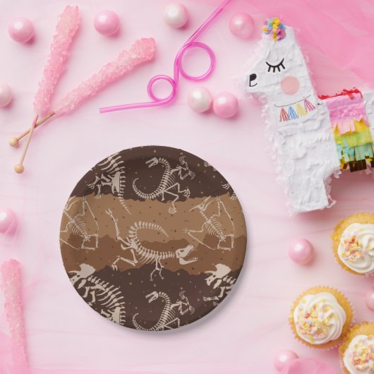 Dig Dino Dig Papieren Bordje (Feest)