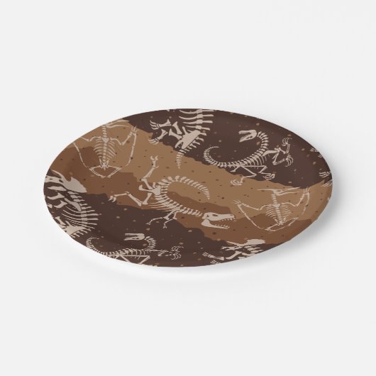 Dig Dino Dig Papieren Bordje (Gekanteld)