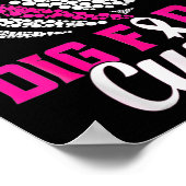 Dig for a Cure Breast Cancer Awareness Volleyball Poster (Hoek)