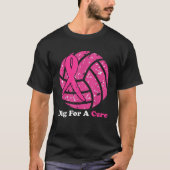 Dig for a Cure Breast Cancer Awareness Volleyball T-shirt (Voorkant)