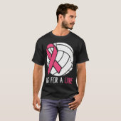 Dig for a Cure Breast Cancer Awareness Volleyball T-shirt (Voorkant volledig)