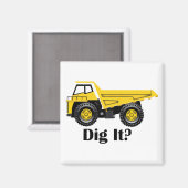 Dig het? - 2 inch Square Magnet (Voorkant / Achterkant)
