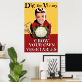 dig voor het Poster van de overwinning (Thuiskantoor)