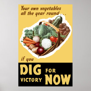 Dig voor overwinning nu - WW2 Poster